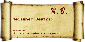 Meissner Beatrix névjegykártya